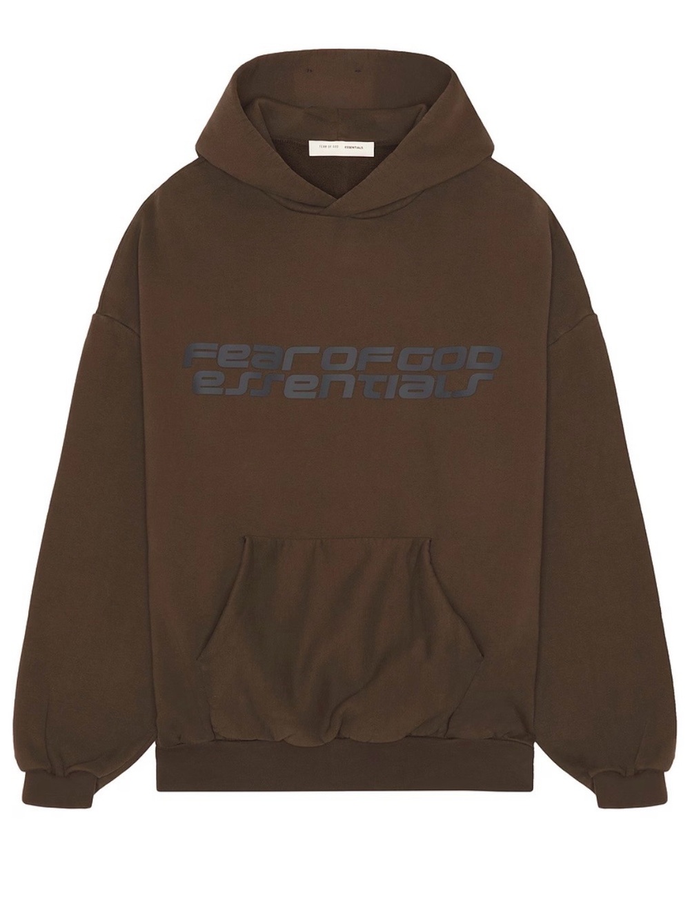 Fear of God Essentials Brown Pullover Hoodie with Logo